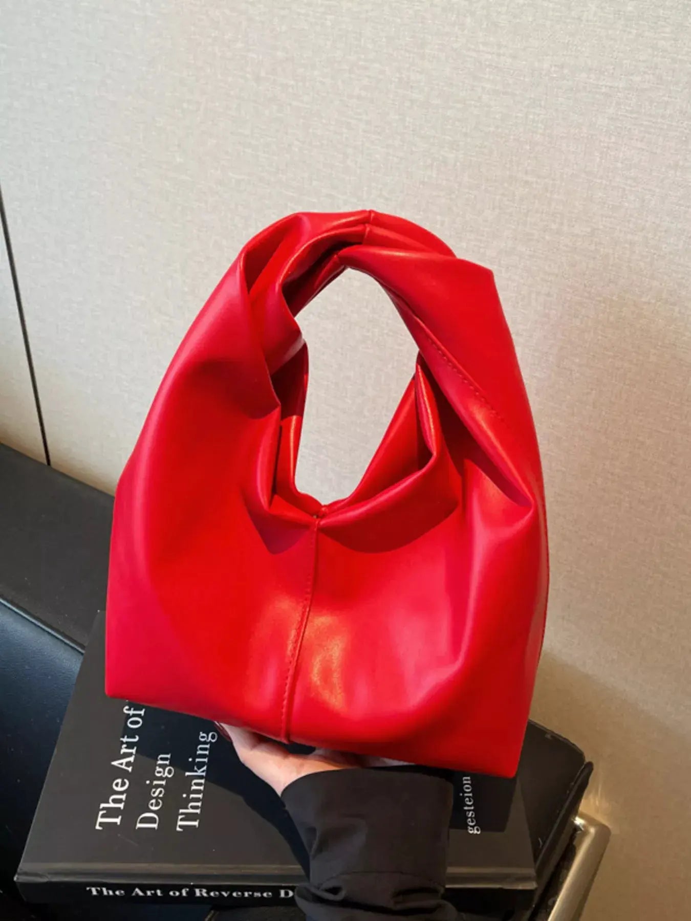 Knot Handle Leather Handbag by Partner Label