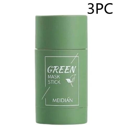 Cleansing Green Tea Mask Clay Stick Oil Control Anti-Acne Whitening Seaweed Mask Skin Care by Anybestbuy Store