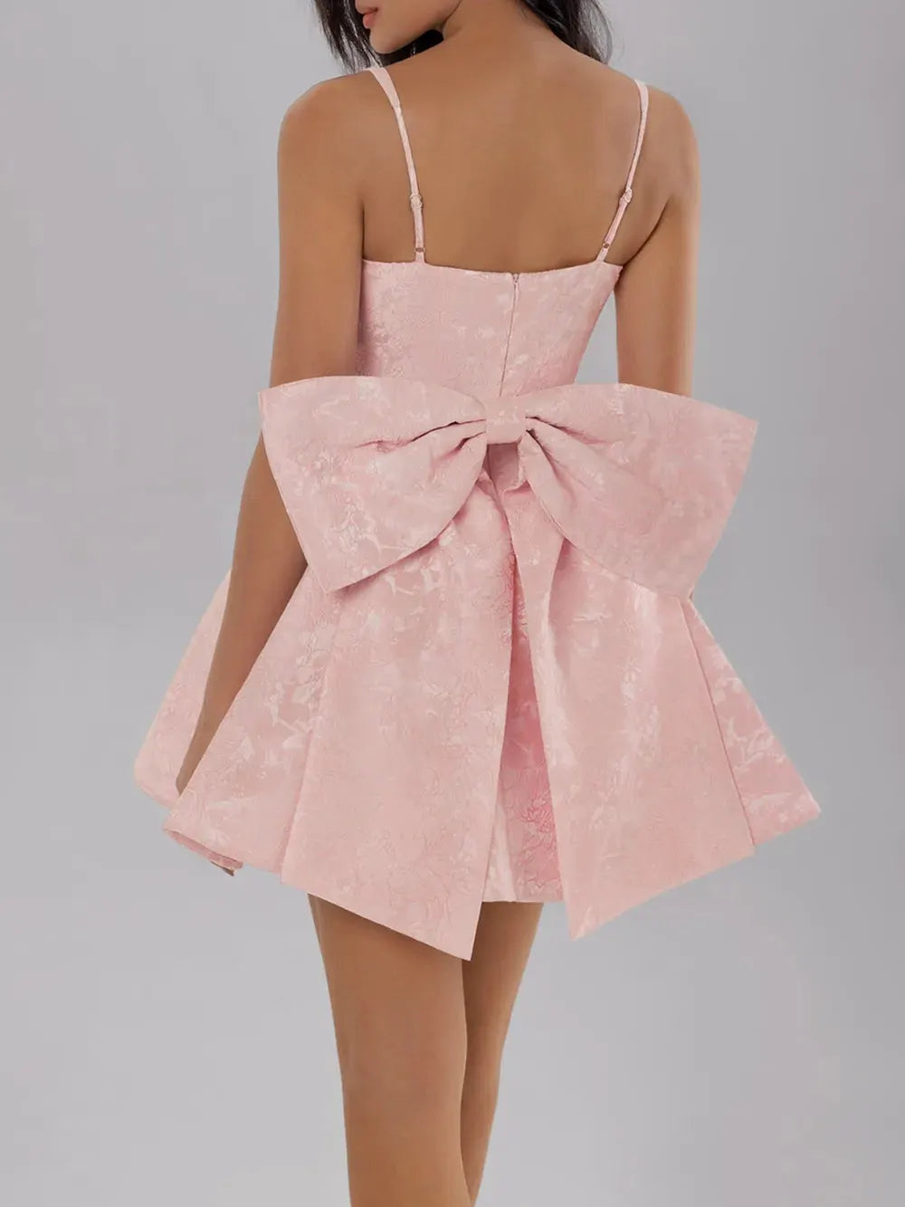 Satin Mini Cami Dress with Bow by Partner Label