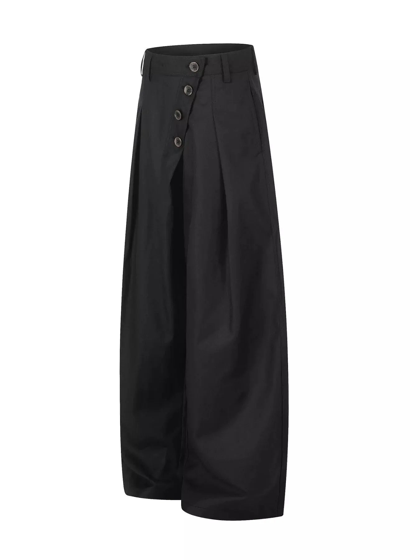 Men's Asymmetrical Button Wide-Leg Pants by Partner Label
