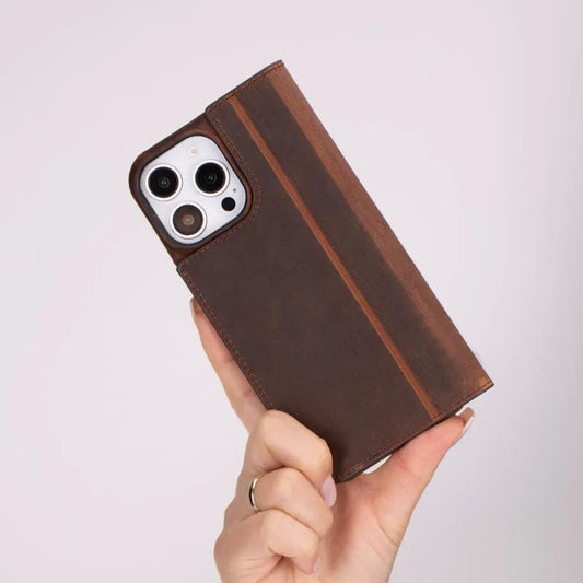 Decatur Leather iPhone 16 Pro Folio Case by TORONATA