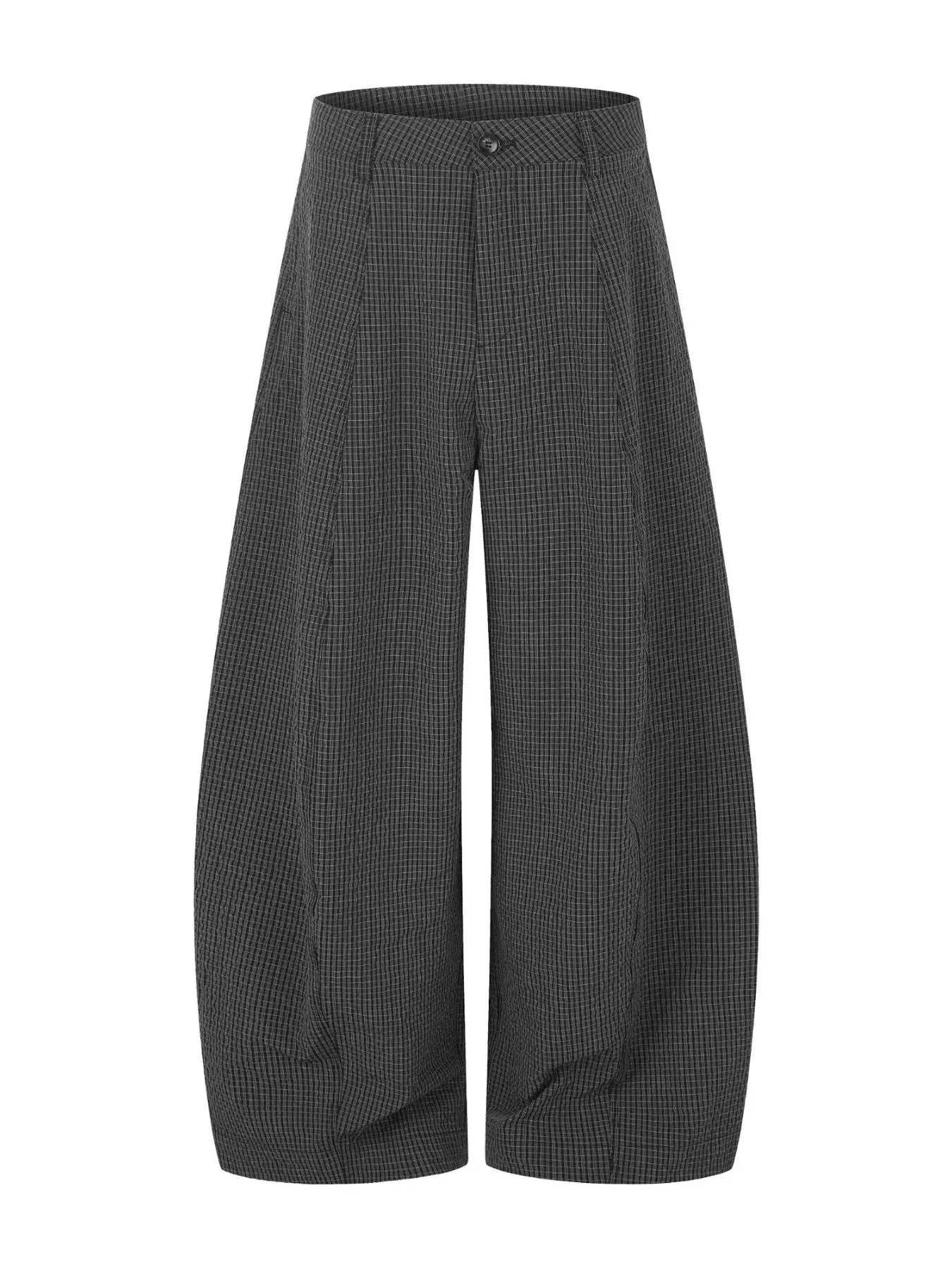 Men's Wide Leg Plaid Pants by Trendsi