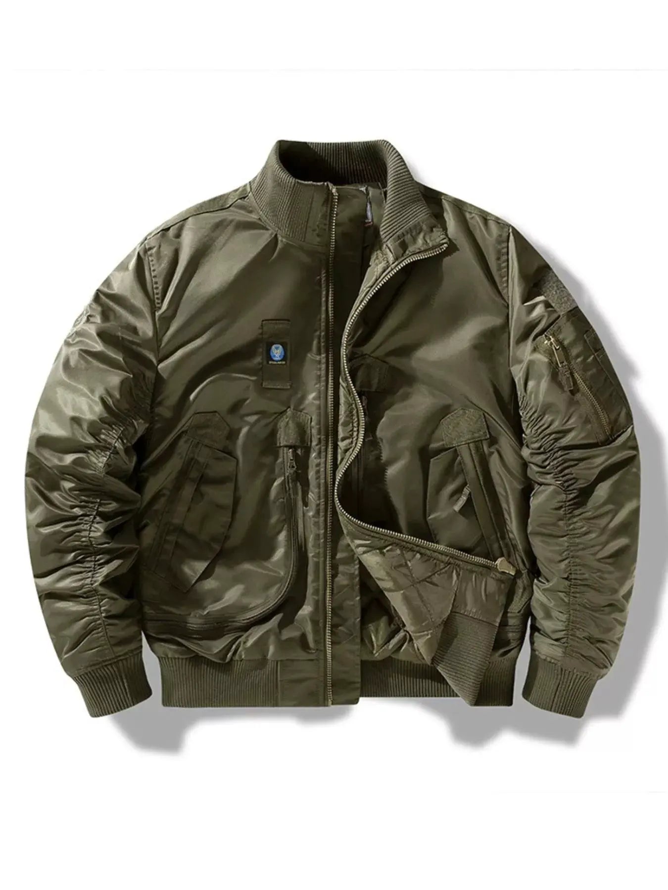 Men's Full Size Zip Up Long Sleeve Jacket Plus Size by Partner Label