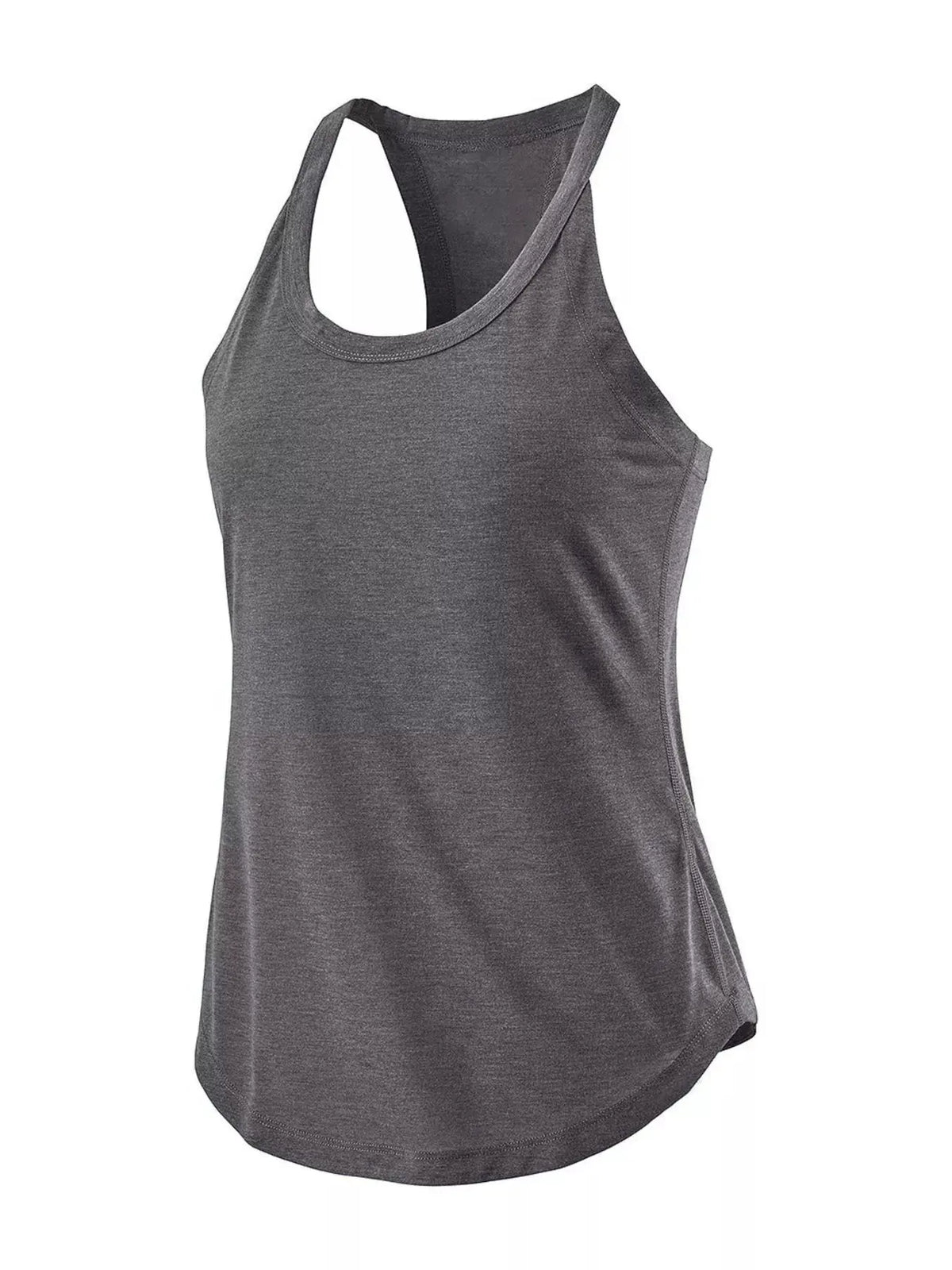 Round Neck Active Tank by Trendsi