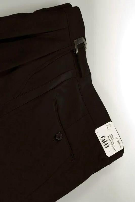 "Double Pleated" Chocolate Super 150's Luxury Viscose Blend Tuxedo Pants by Tux-USA