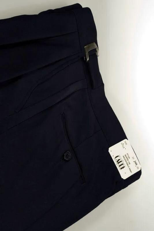 "Double Pleated" Navy Super 150's Luxury Viscose Blend Tuxedo Pants by Tux-USA