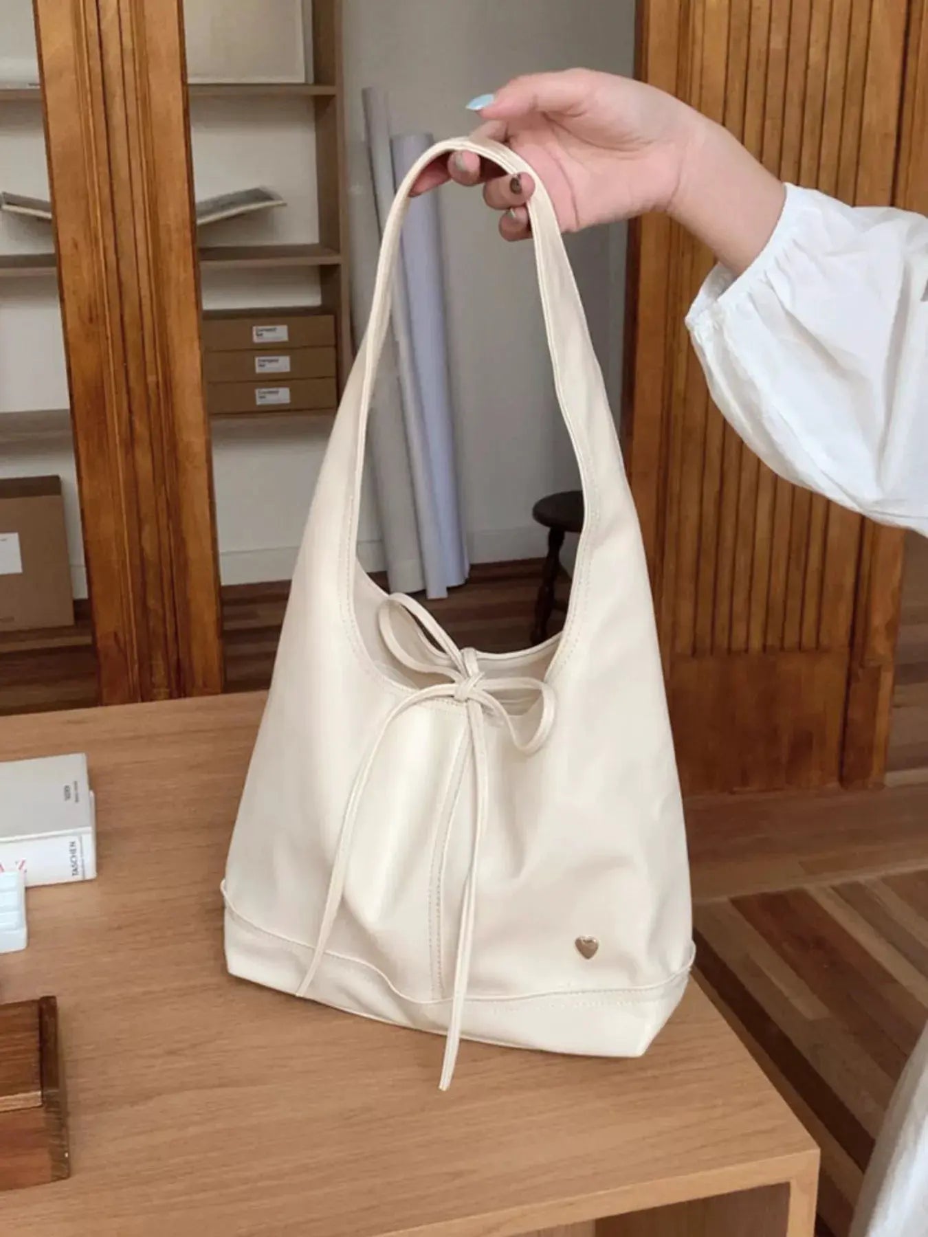 Leather Tied Shoulder Bag by Partner Label