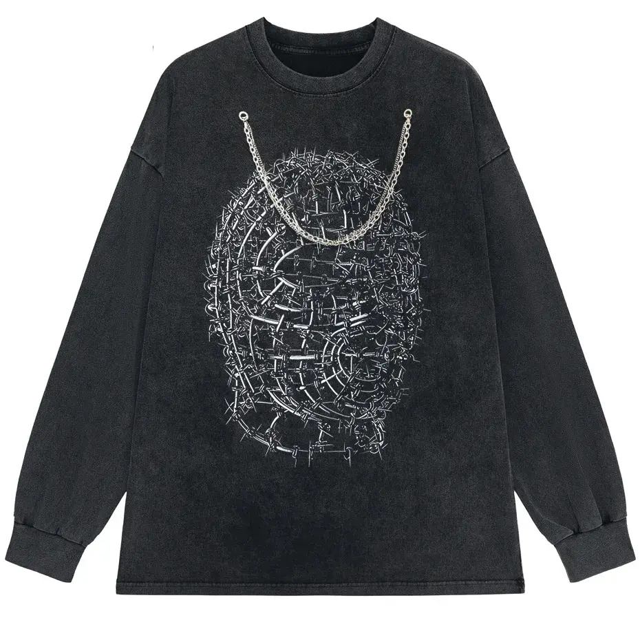 Gothic Vintage Grunge Y2K Oversized Anime T-Shirt by Vimost Shop