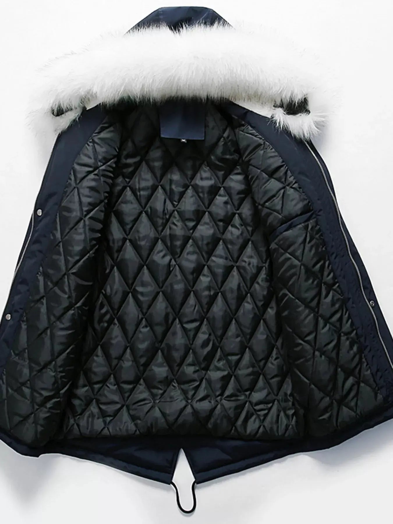 Men's Plus Size Fur Hooded Winter Parka Jacket by Partner Label
