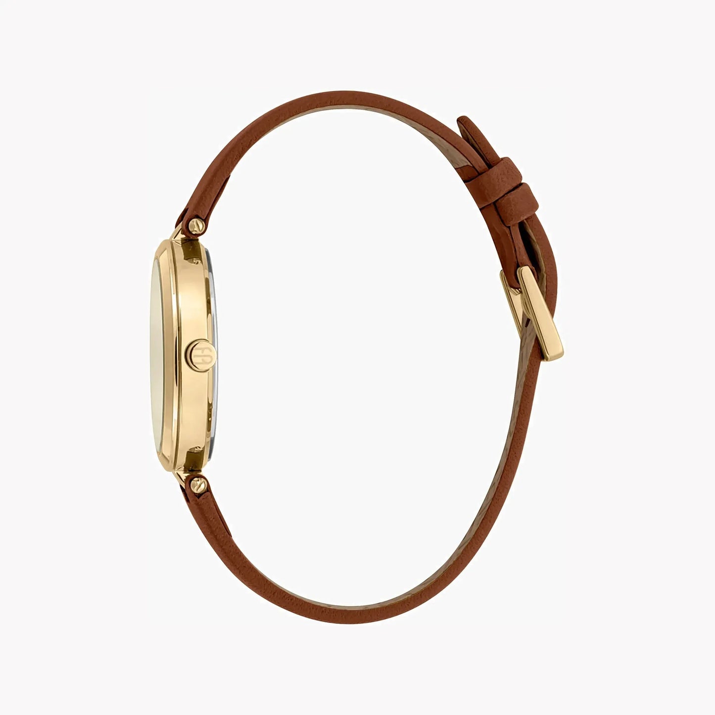 Esprit Women's Brown Leather Watch, Champagne Dial | ES1L314L0025 by ESPRIT