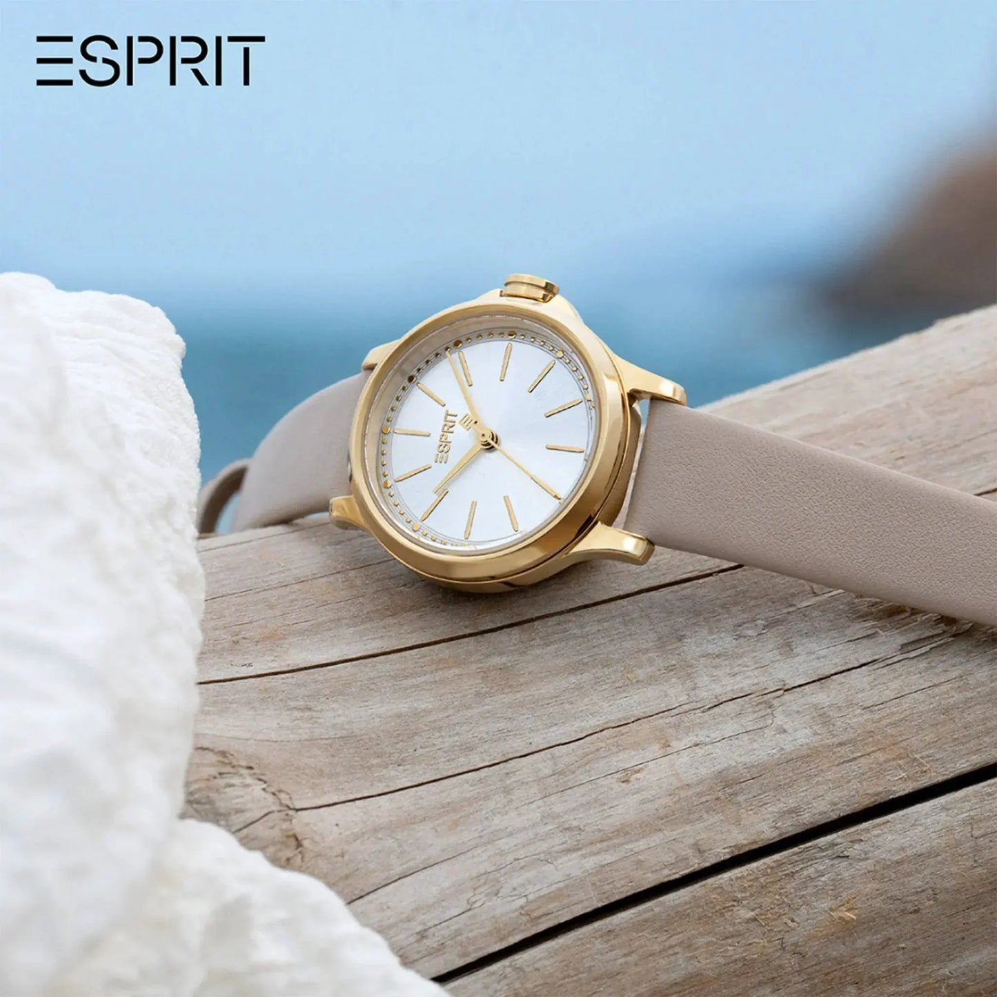 Esprit Women's Brown Leather Watch, Silver Dial | ES1L144L2025 by ESPRIT