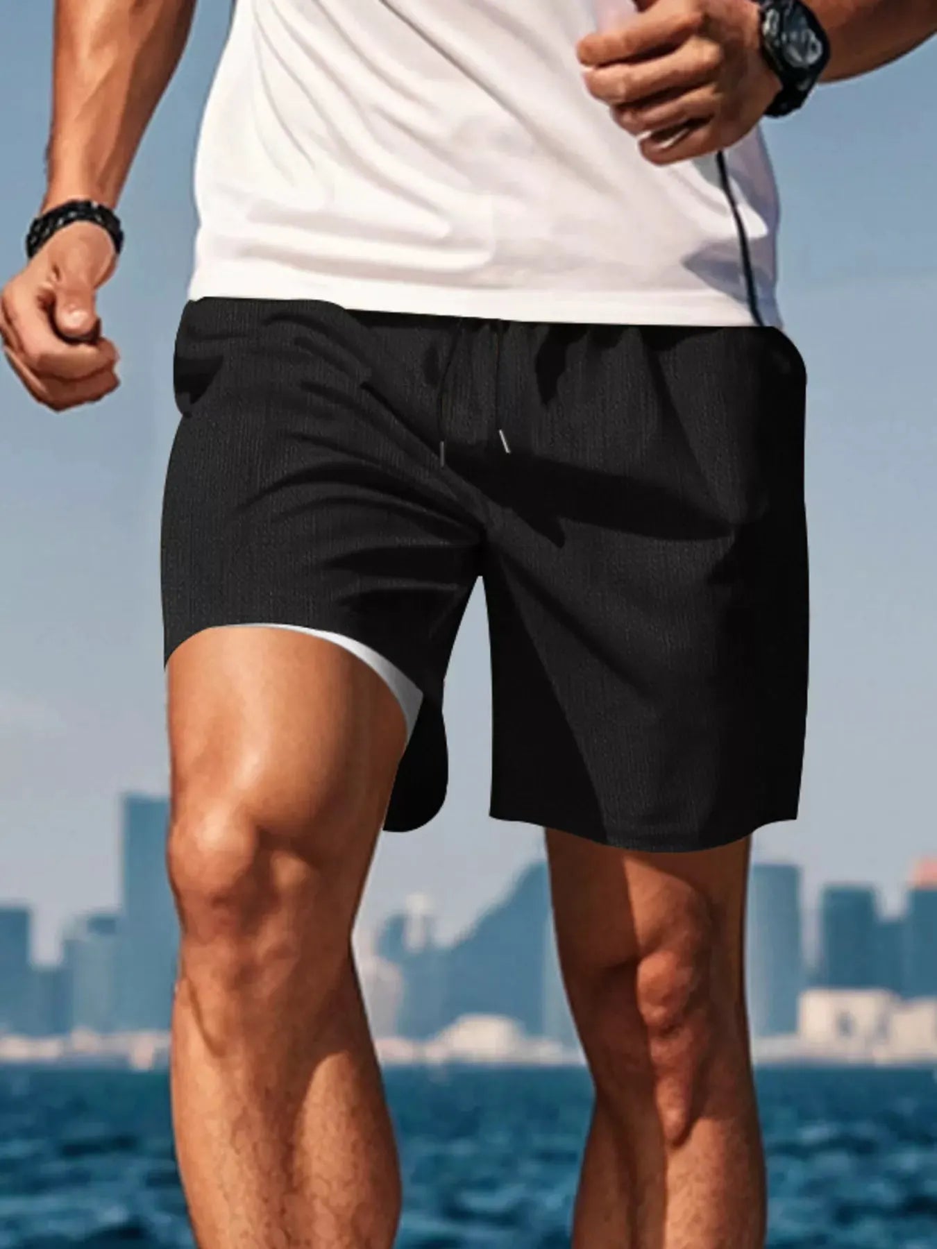 Men's Drawstring Causal Shorts by Trendsi