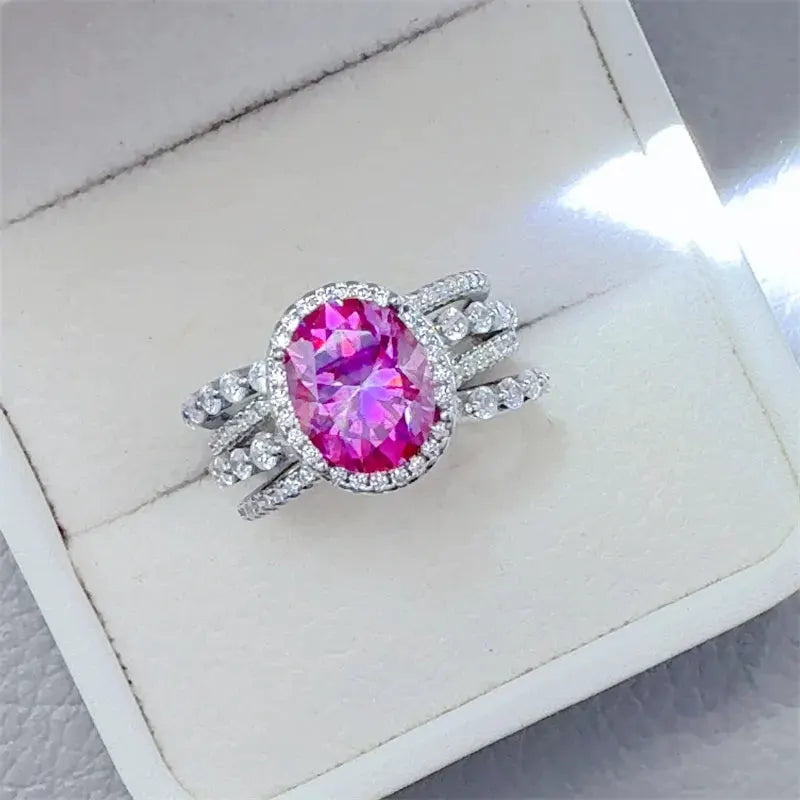 3 Carat Moissanite 925 Sterling Silver Ring by Partner Label