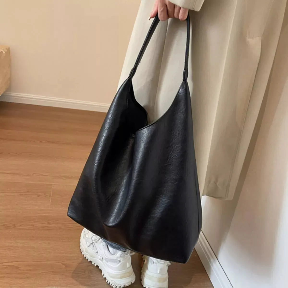 Lightweight Leather Tote Bag by Partner Label