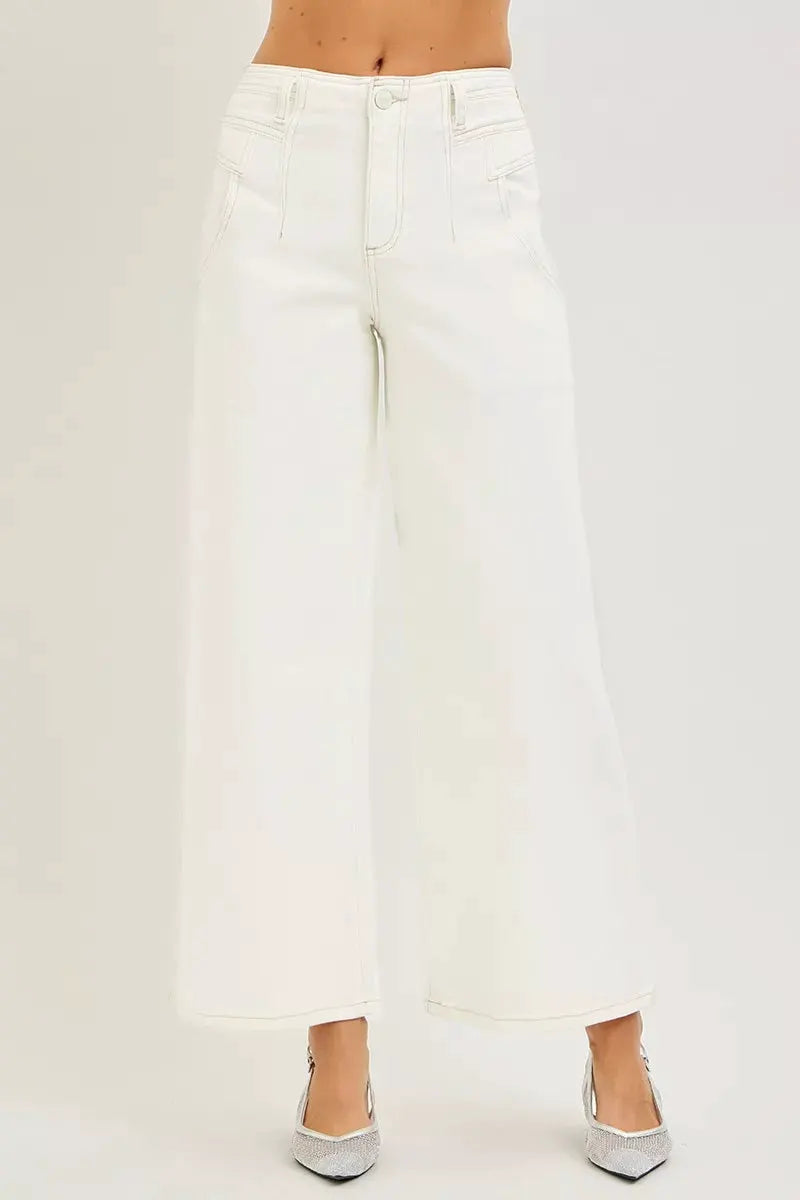 RISEN High Rise Ankle Wide Pants by RISEN
