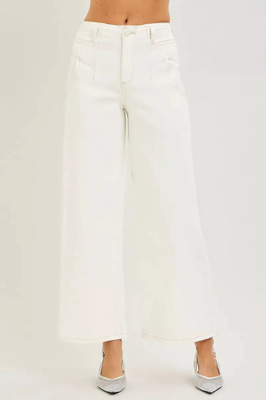 RISEN High Rise Ankle Wide Pants by RISEN