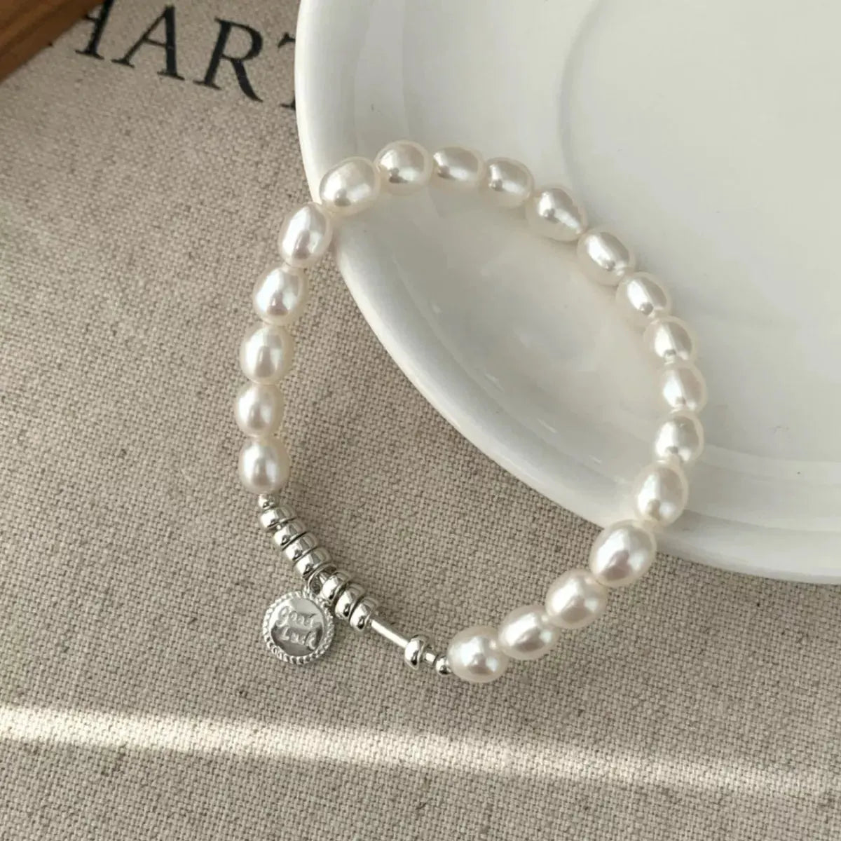 Pearl 925 Sterling Silver Bracelet by Partner Label