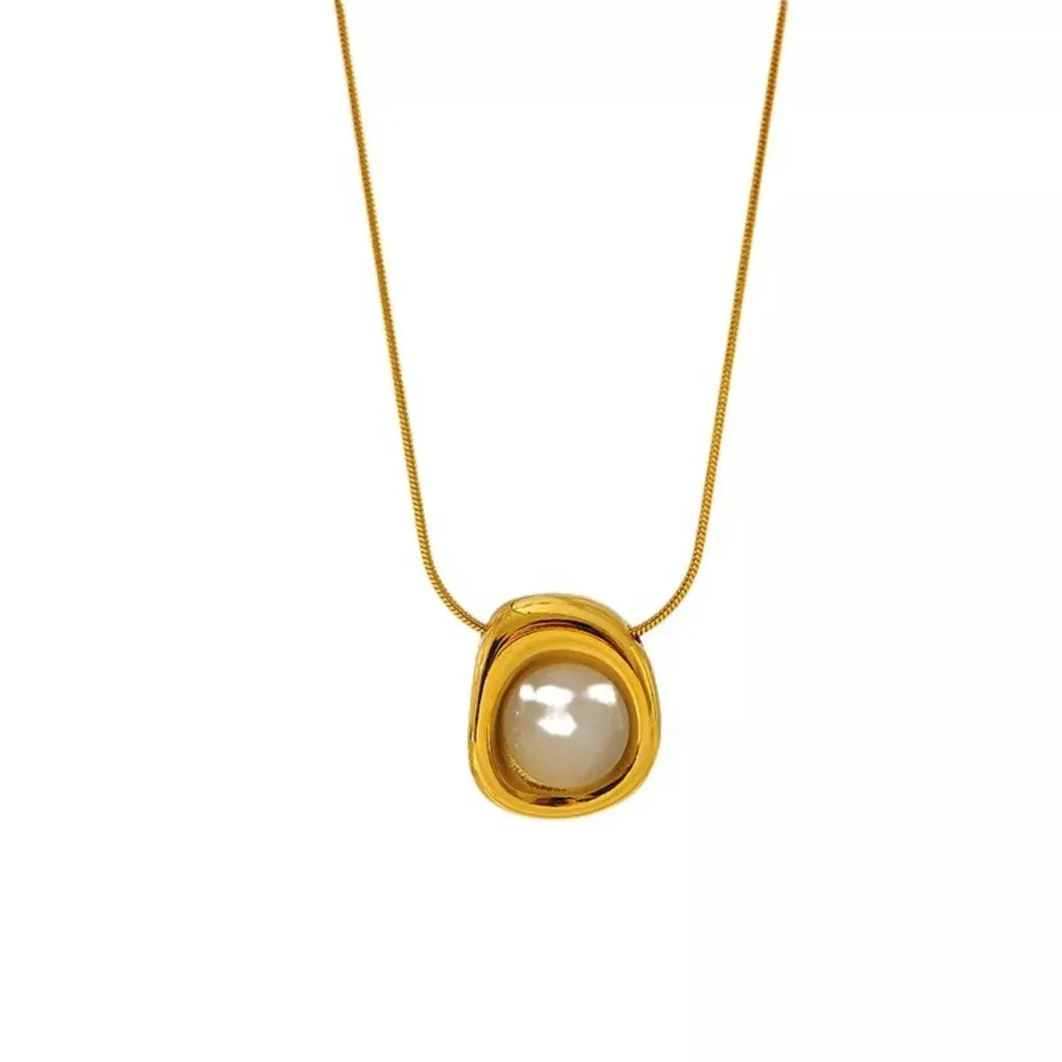 Natural Stone Pendant Necklace by Partner Labels