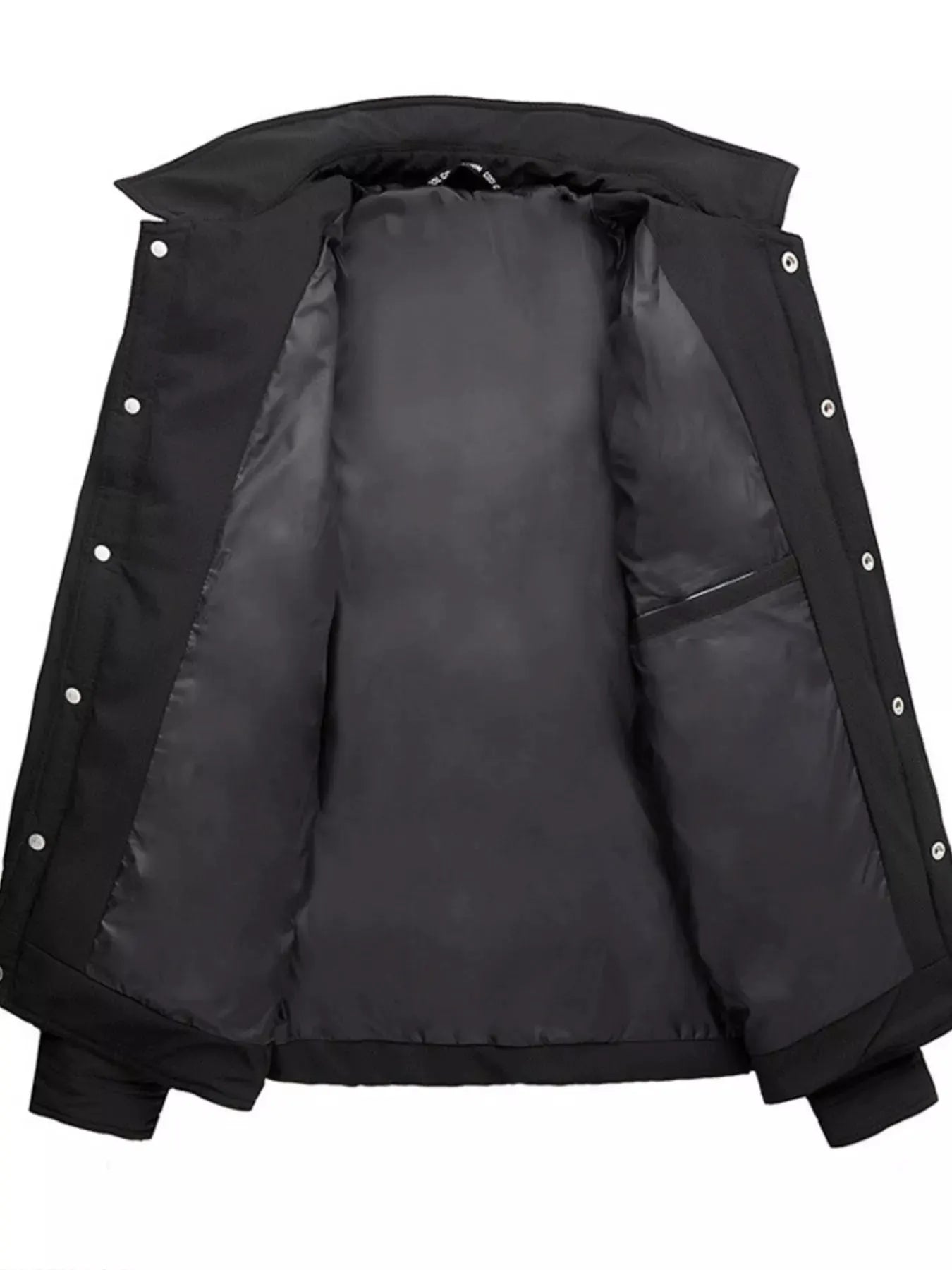 Men's Plus Size Snap-Down Padded Winter Coat by Partner Label