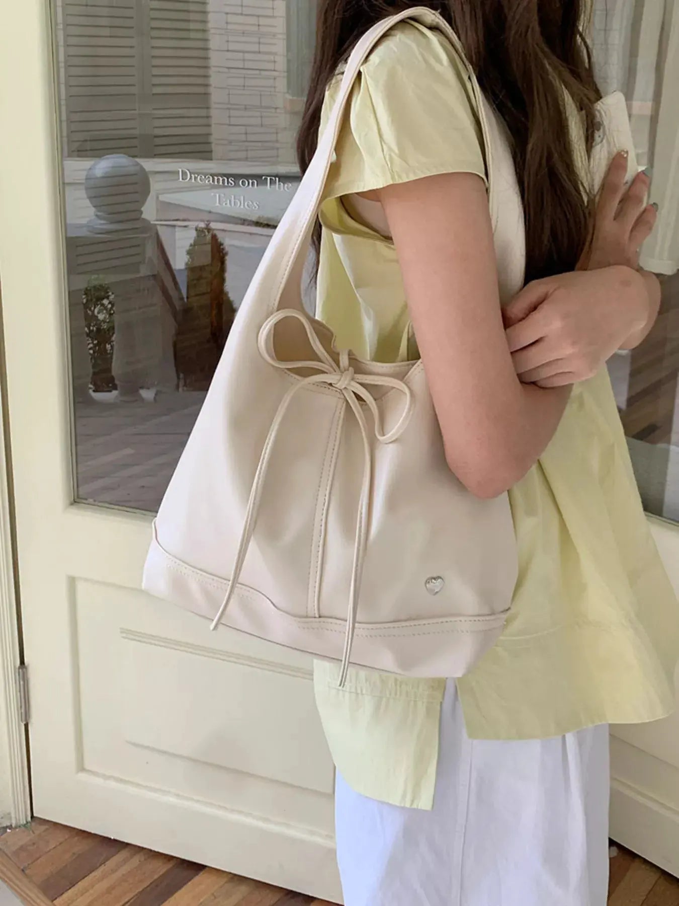 Leather Tied Shoulder Bag by Partner Label