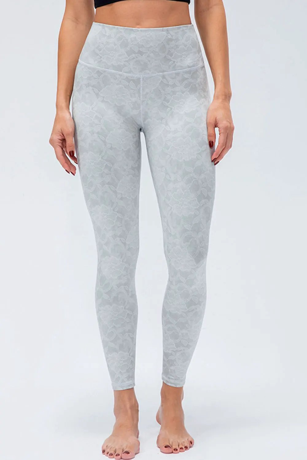 Wide Waistband Slim Fit Active Leggings by Partner Label