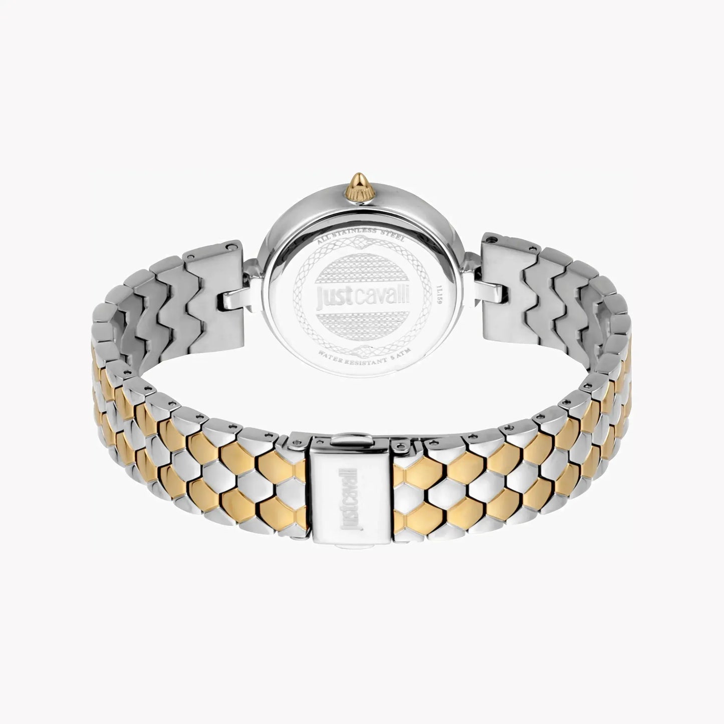 Just Cavalli Women's Silver & Gold Watch, White Dial | Jc1l159m0085 by JUST CAVALLI