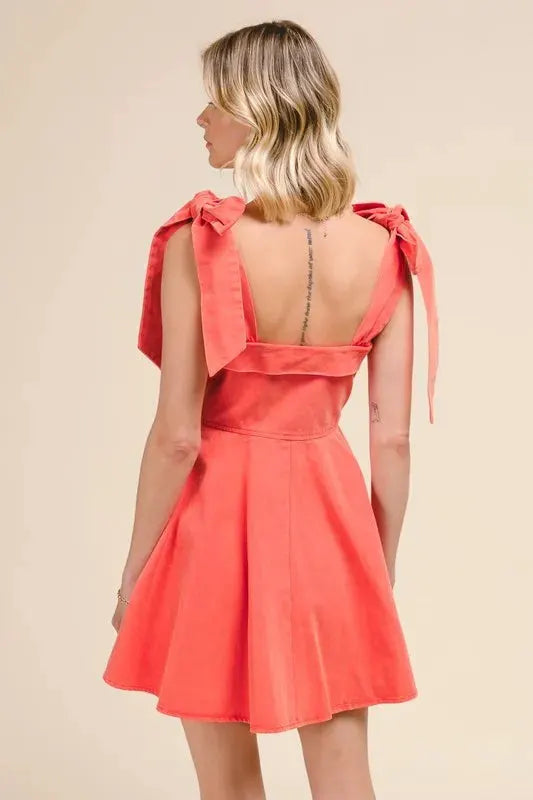 SO ME Fit and Flare Washed Gameday Dress by SO ME