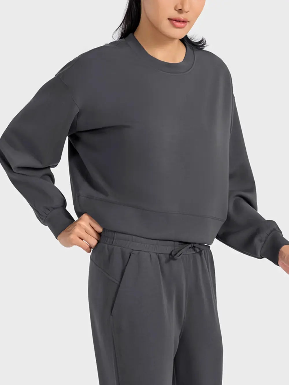 Millennia Round Neck Drop Shoulder Sports Top by Millennia