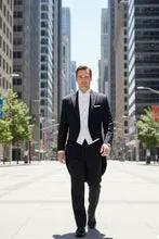 "Edward" Black Tuxedo Tailcoat by Tux-USA