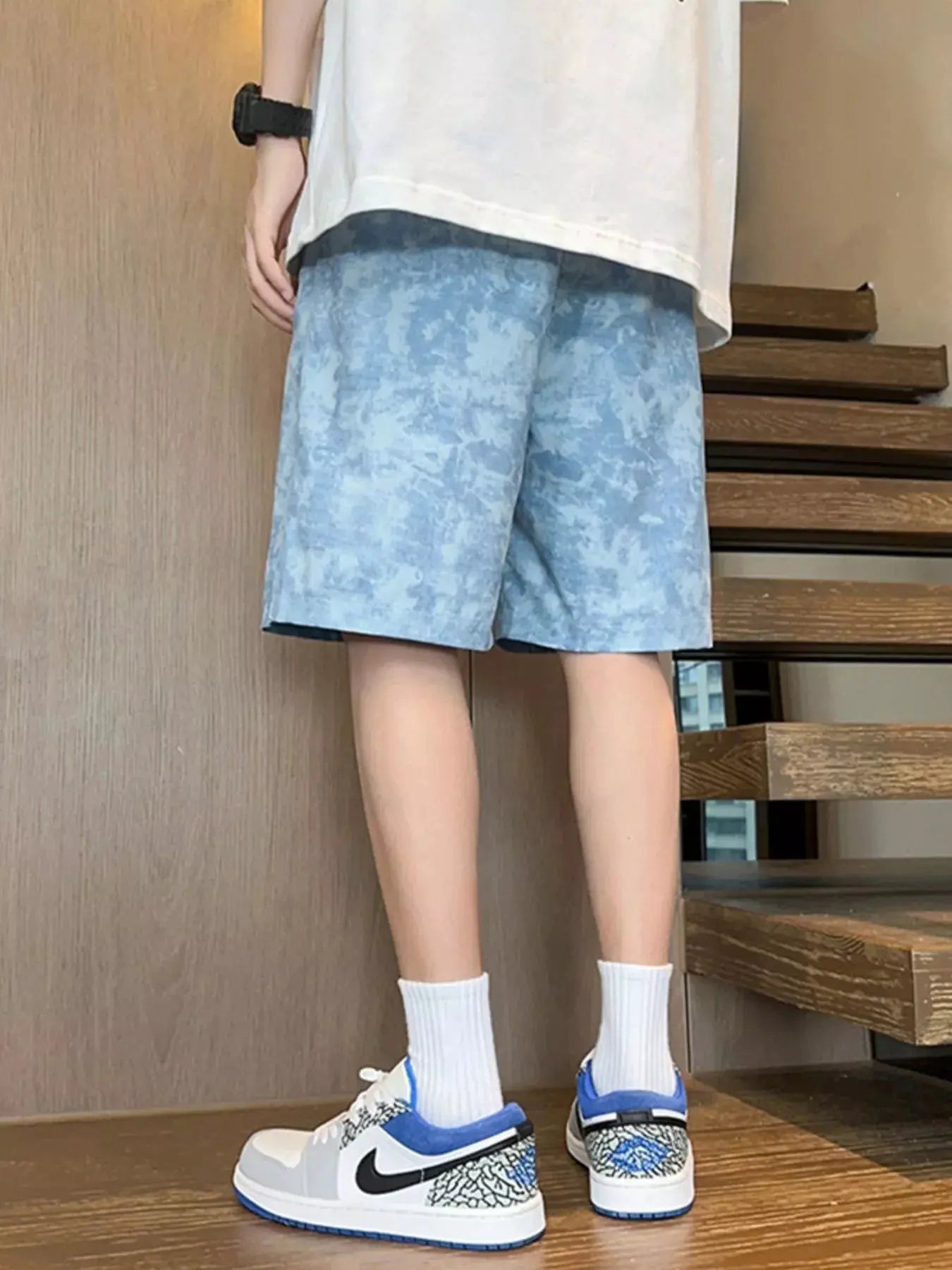 Men's Plus Size Drawstring Loose Fit Shorts by Partner Label