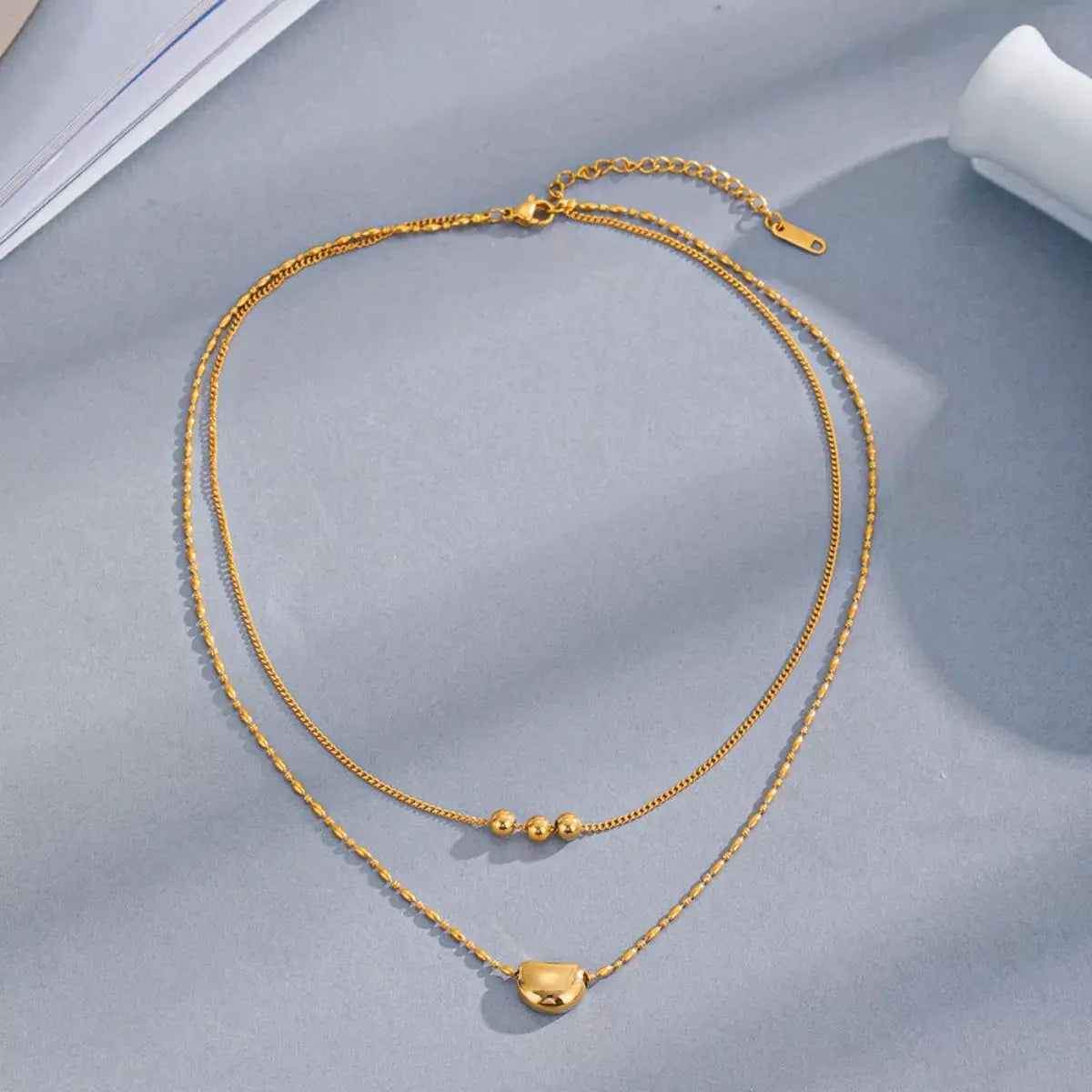 18K Gold-Plated Double Layered Necklace by Partner Labels