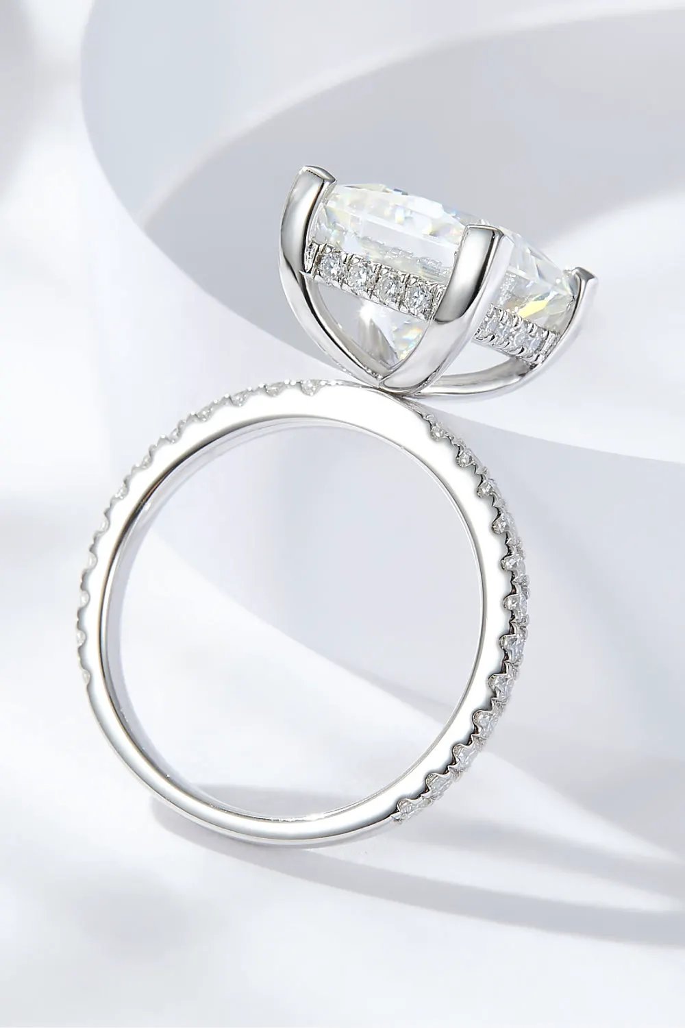 5.52 Carat Moissanite Side Stone Ring by Partner Label