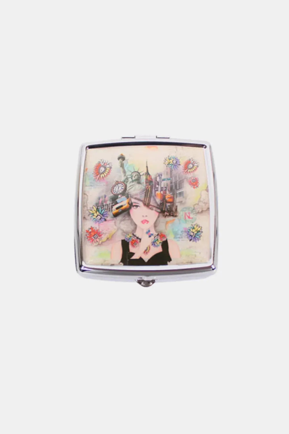 Nicole Lee USA Printed Metallic Square Pill Case by Nicole Lee USA