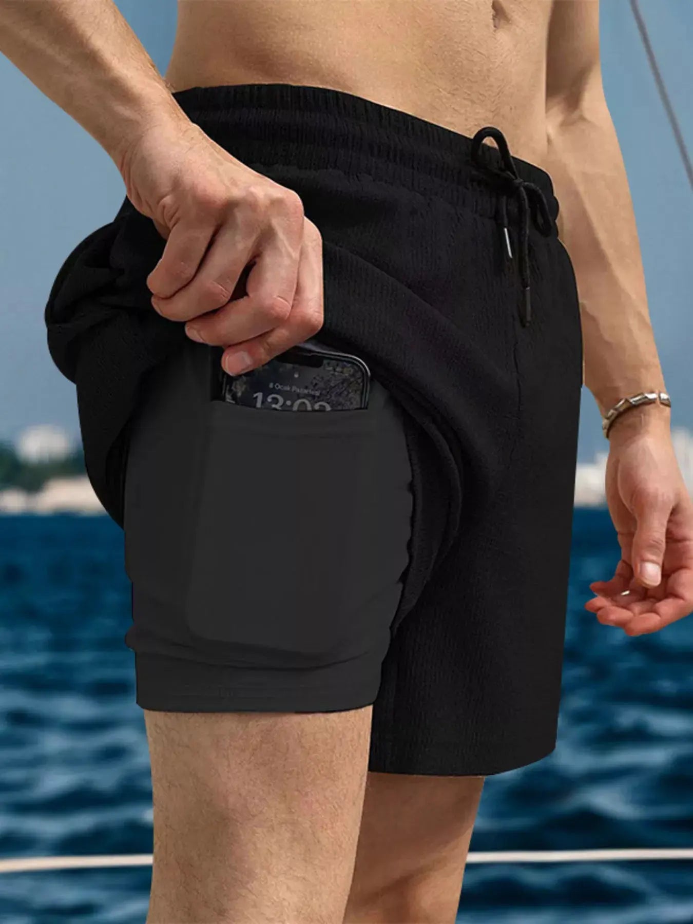 Men's Drawstring Causal Shorts by Trendsi