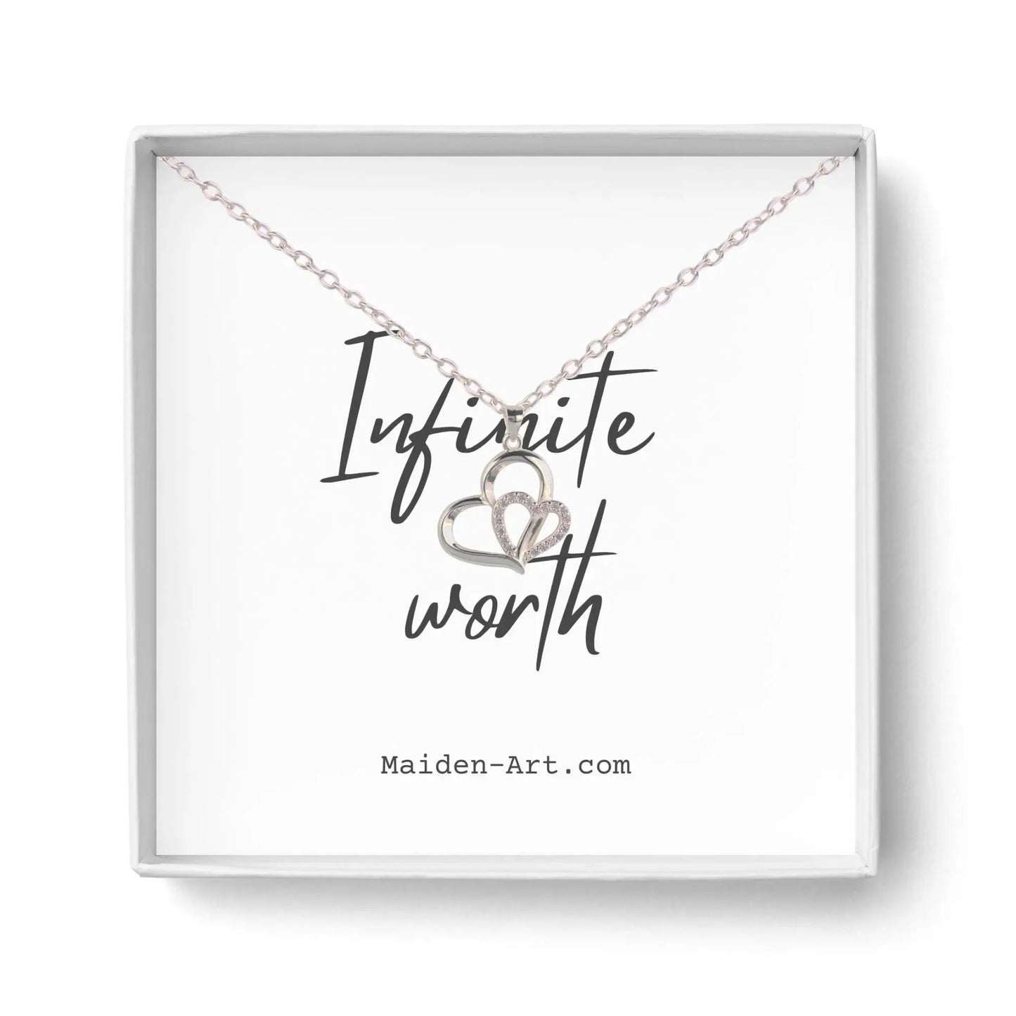Eternity Necklace Love Heart Pave Necklace by Nichestar