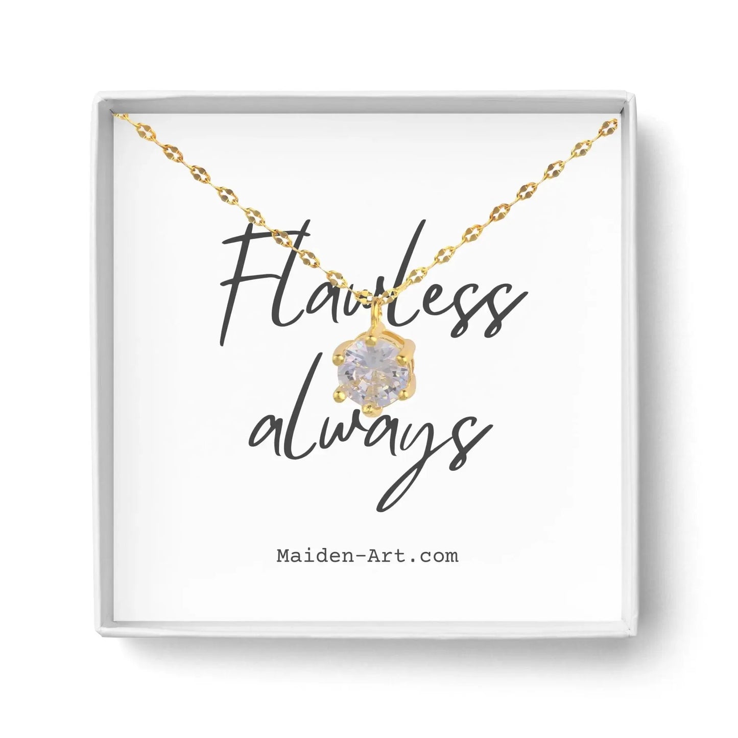 14K Gold Plated Solitaire Necklace by Nichestar