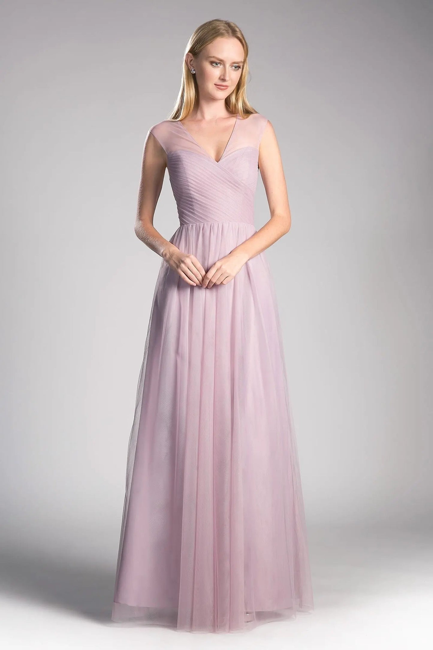 Layered Tulle A-Line Bridesmaid Dress by Tux-USA