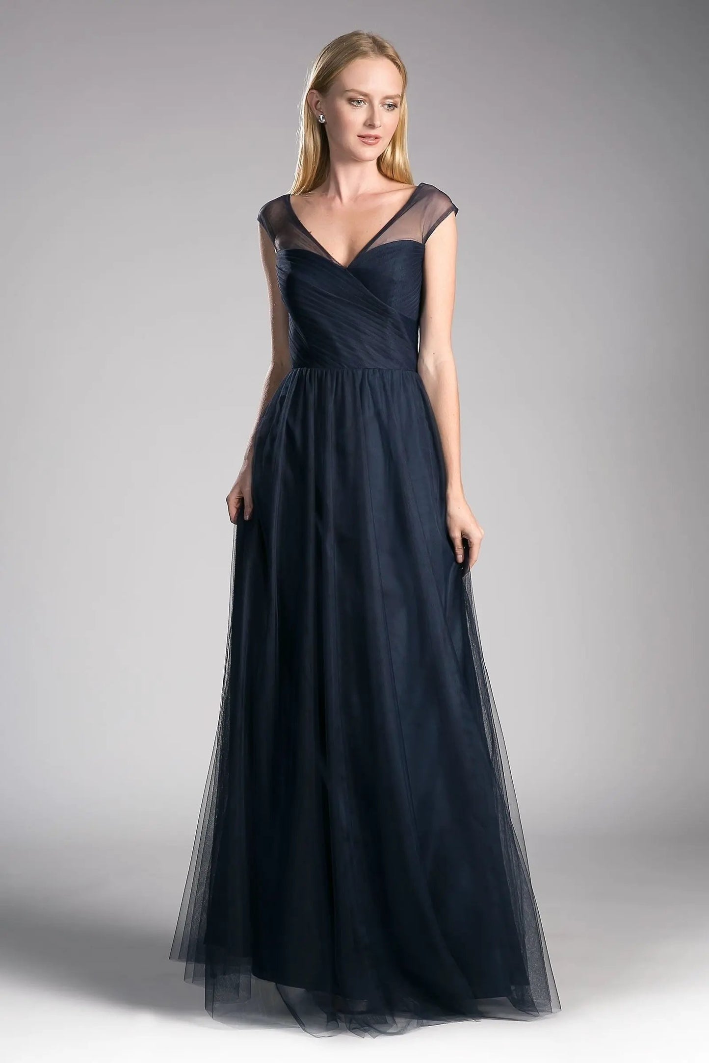 Layered Tulle A-Line Bridesmaid Dress by Tux-USA