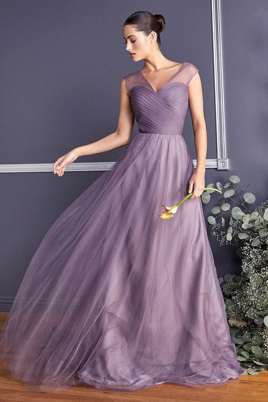 Layered Tulle A-Line Bridesmaid Dress by Tux-USA