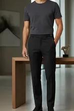 "Ethan" Black Super 150's Luxury Viscose Blend Suit Pants by Tux-USA