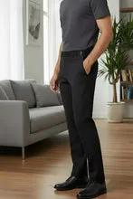 "Ethan" Black Super 150's Luxury Viscose Blend Suit Pants by Tux-USA