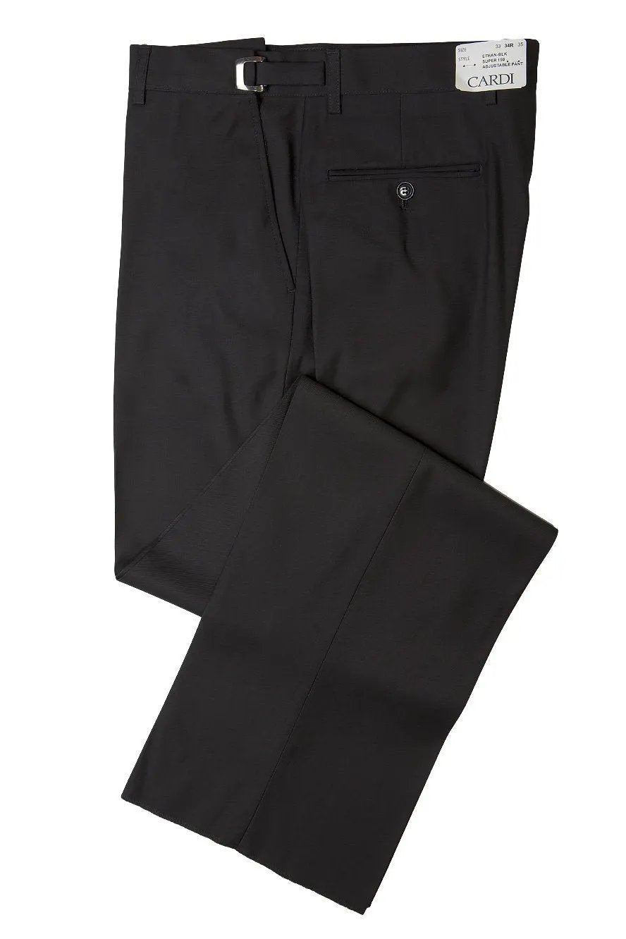 "Ethan" Black Super 150's Luxury Viscose Blend Suit Pants by Tux-USA