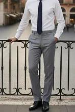 "Ethan" Heather Grey Super 150's Luxury Viscose Blend Suit Pants by Tux-USA