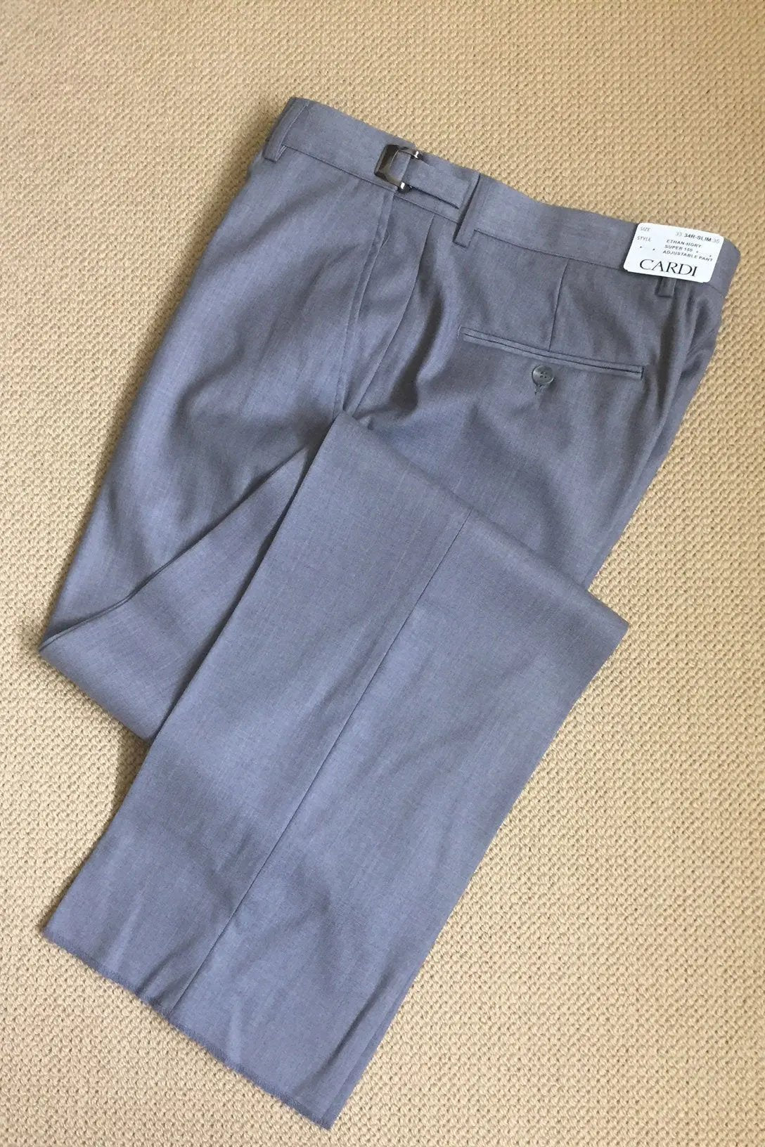 "Ethan" Heather Grey Super 150's Luxury Viscose Blend Suit Pants by Tux-USA