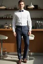 "Ethan" Navy Super 150's Luxury Viscose Blend Suit Pants by Tux-USA