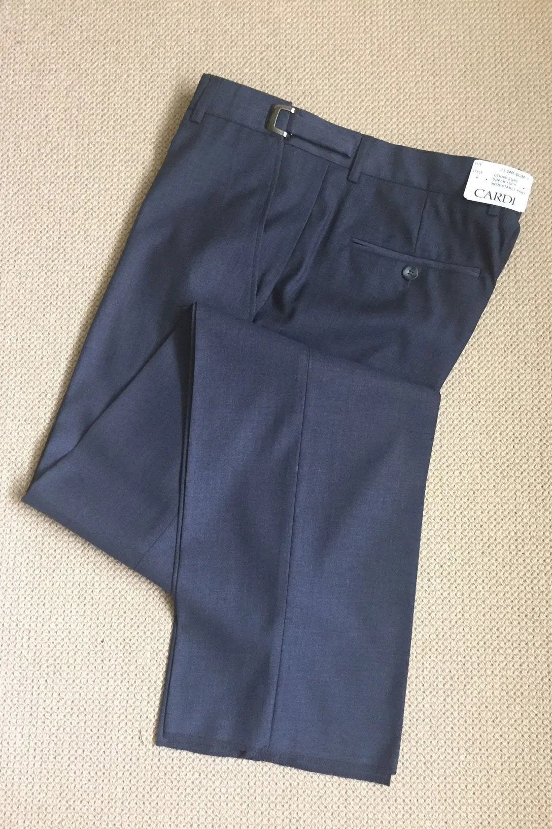 "Ethan" Steel Grey Super 150's Luxury Viscose Blend Suit Pants by Tux-USA