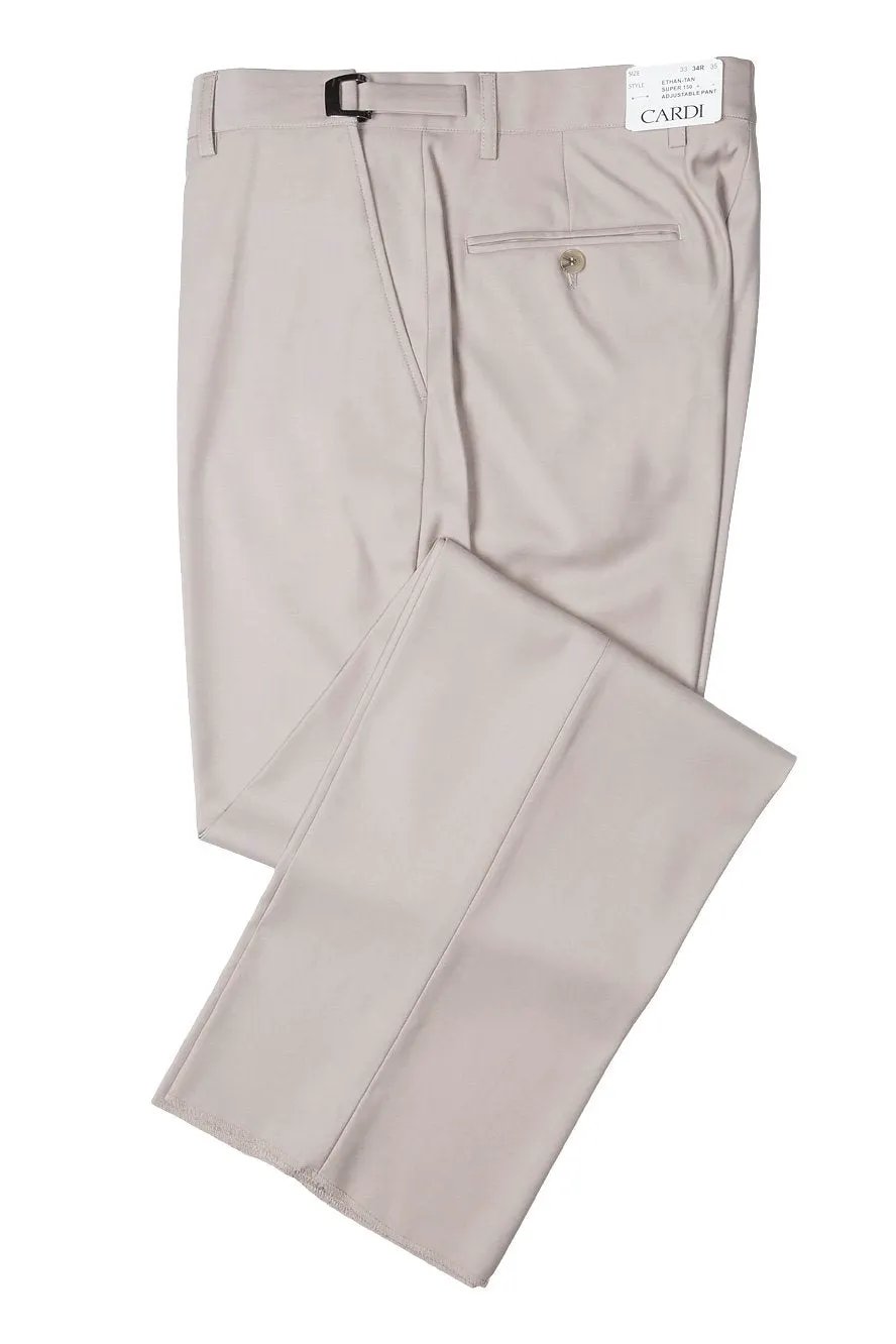 "Ethan" Tan Super 150's Luxury Viscose Blend Suit Pants by Tux-USA