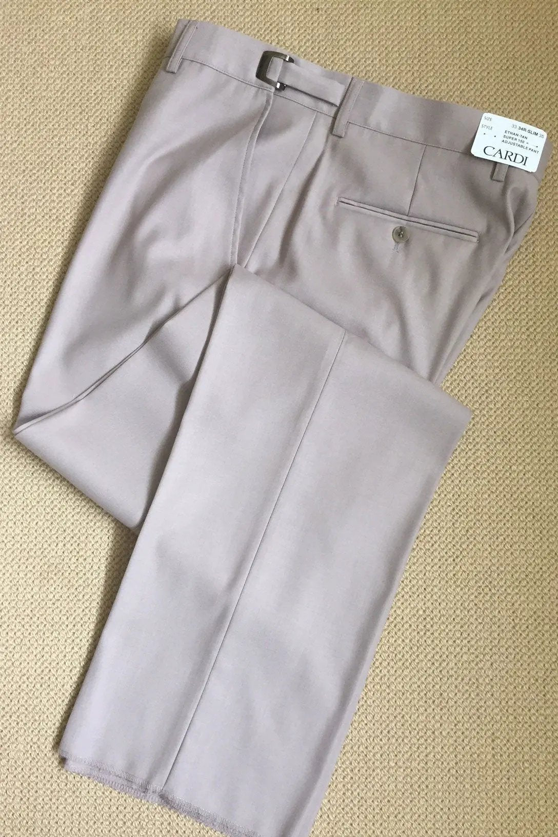 "Ethan" Tan Super 150's Luxury Viscose Blend Suit Pants by Tux-USA