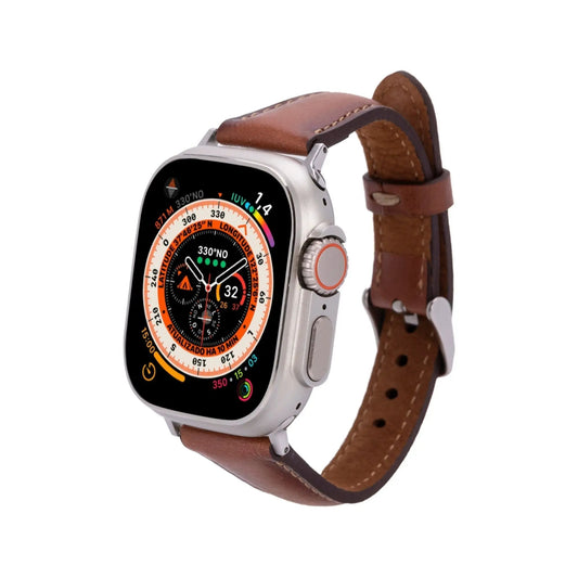 Evansville Slim Leather Bands for Apple Watch 9, Ultra 2 & SE by TORONATA