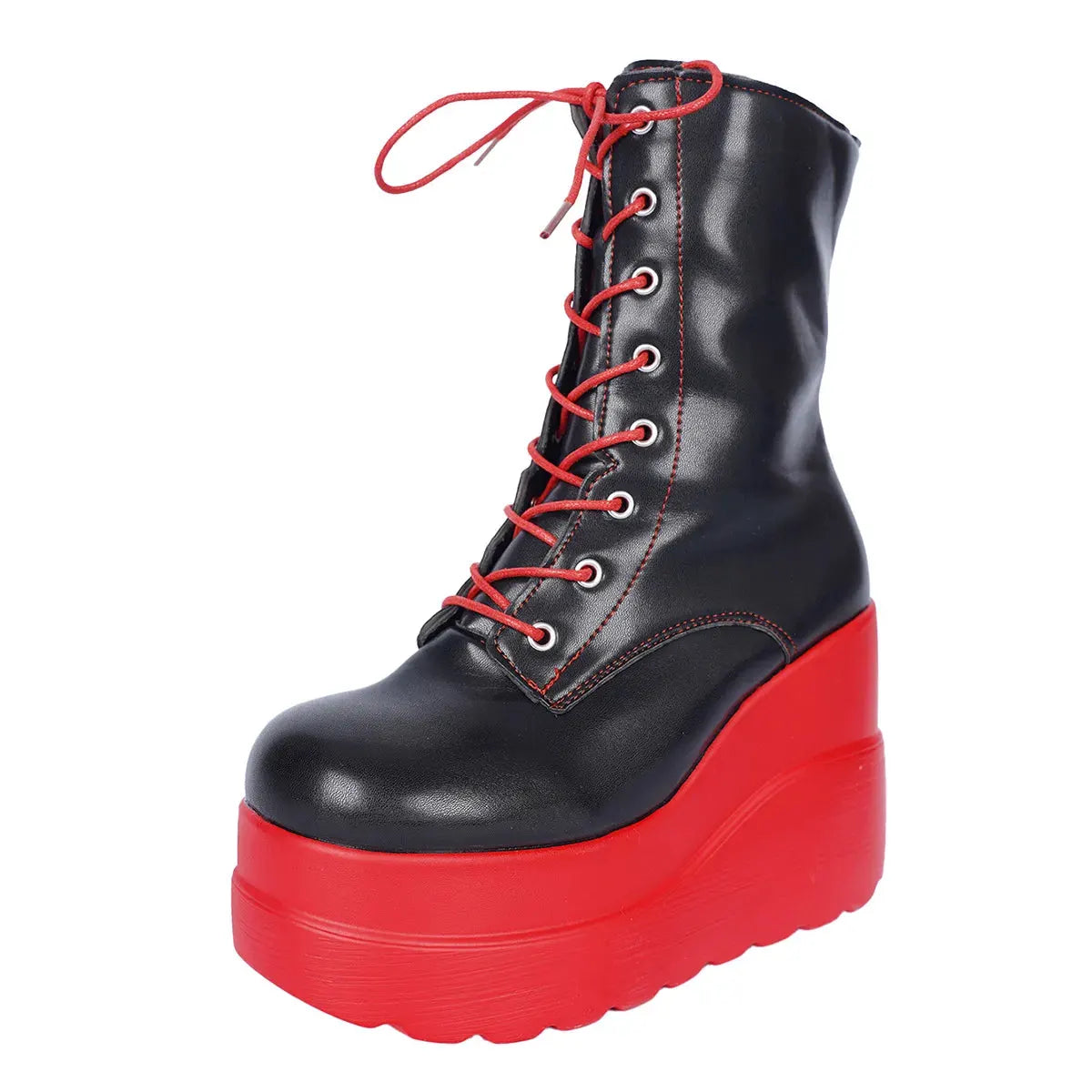 Color Block Platform Wedge Boots by Partner Label